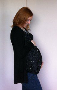 36 weeks pregnant baby bump photo