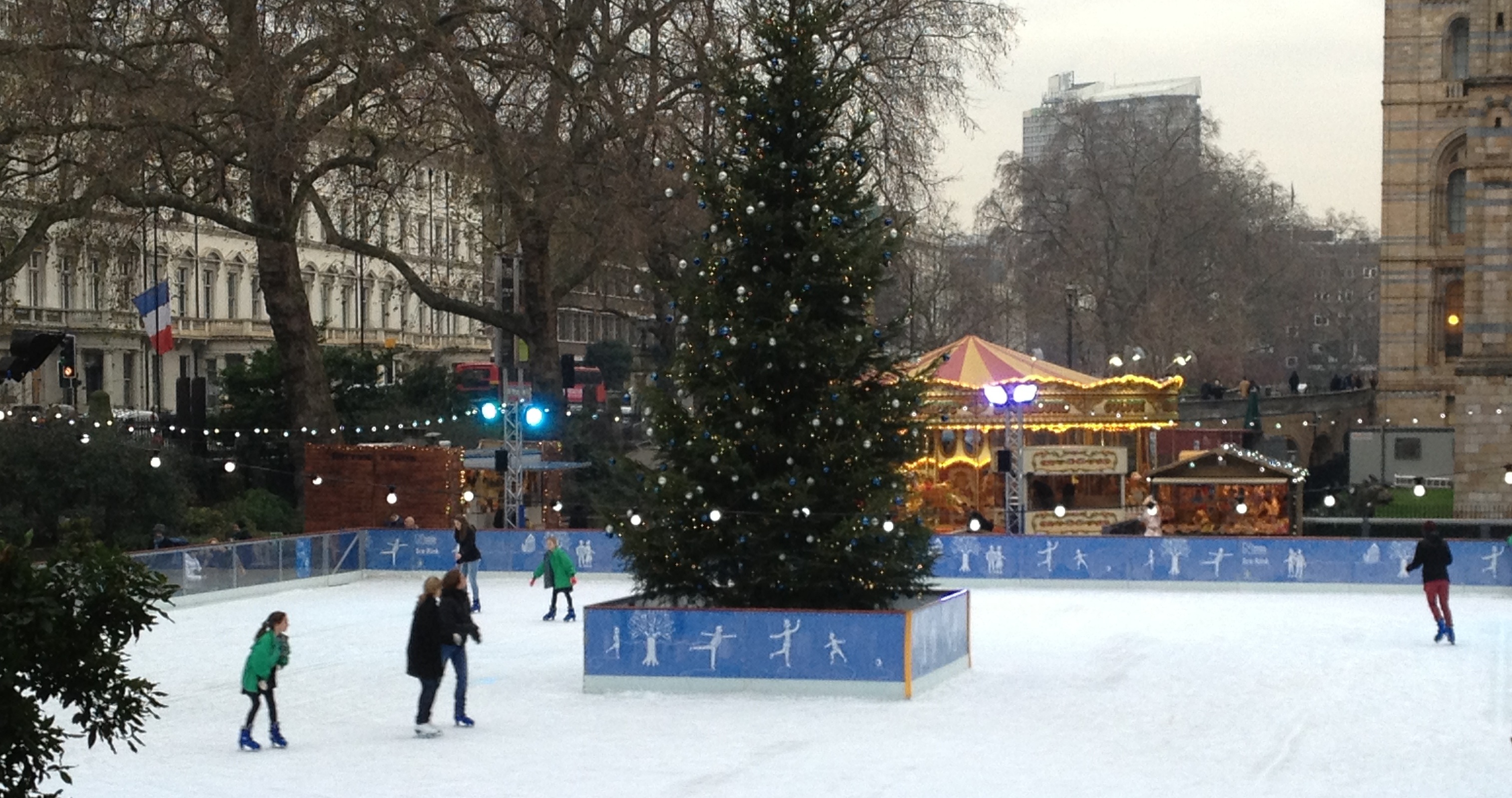 Ice rink at the Natural History Museum
