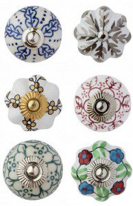 Colourful ceramic door knobs - www.ababyonboard.com
