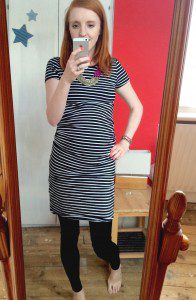 Stripey maternity dress