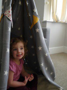 Making an easy blanket tent