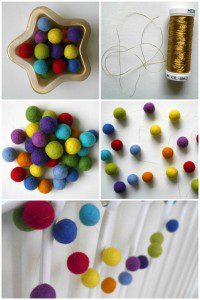 How to make a really easy felt ball garland