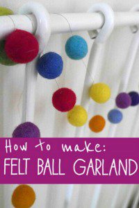 How to guide to making an easy garland from felt balls