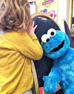 Cookie Monster toy from the Furchester Hotel