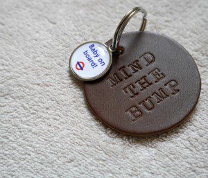 Baby on Board badge keyring from Not on the High Street
