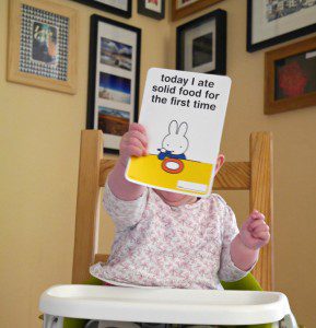 Baby weaning baby milestone cards