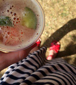 Saltwatter sandals and pimms in the park