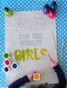 Who run the world girls poster from Go Outside The Lines