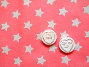 Love Heart sweets - grow up