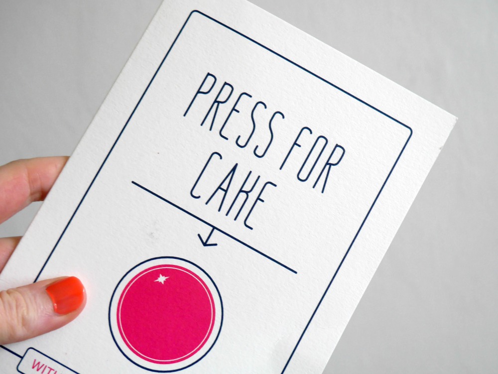 Press here for cake