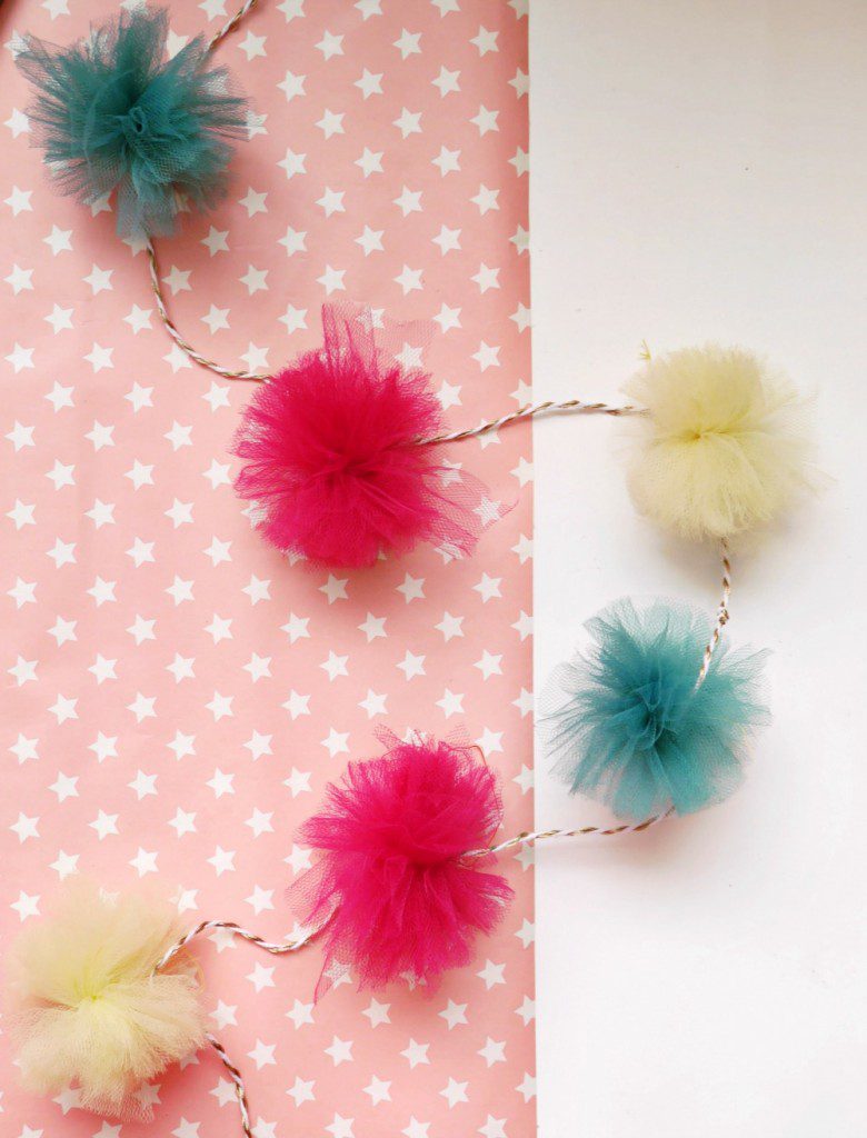 pom pom bunting garland A Baby on Board blog