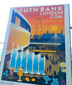 The Southbank sunny side poster, London