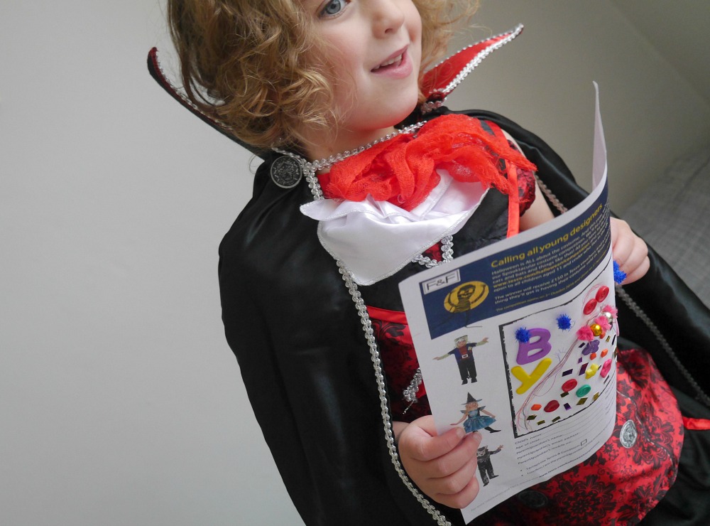 TEsco halloween competition - Children's vampire costume and designing a costume for Tesco