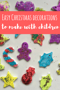 Easy Christmas decorations to make with children - super simple, one ingrediant - make sure you read this post!