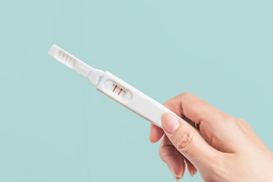 Pregnancy test stick, surprise