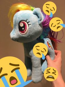 Sad giant My Little Pony Rainbow Dash