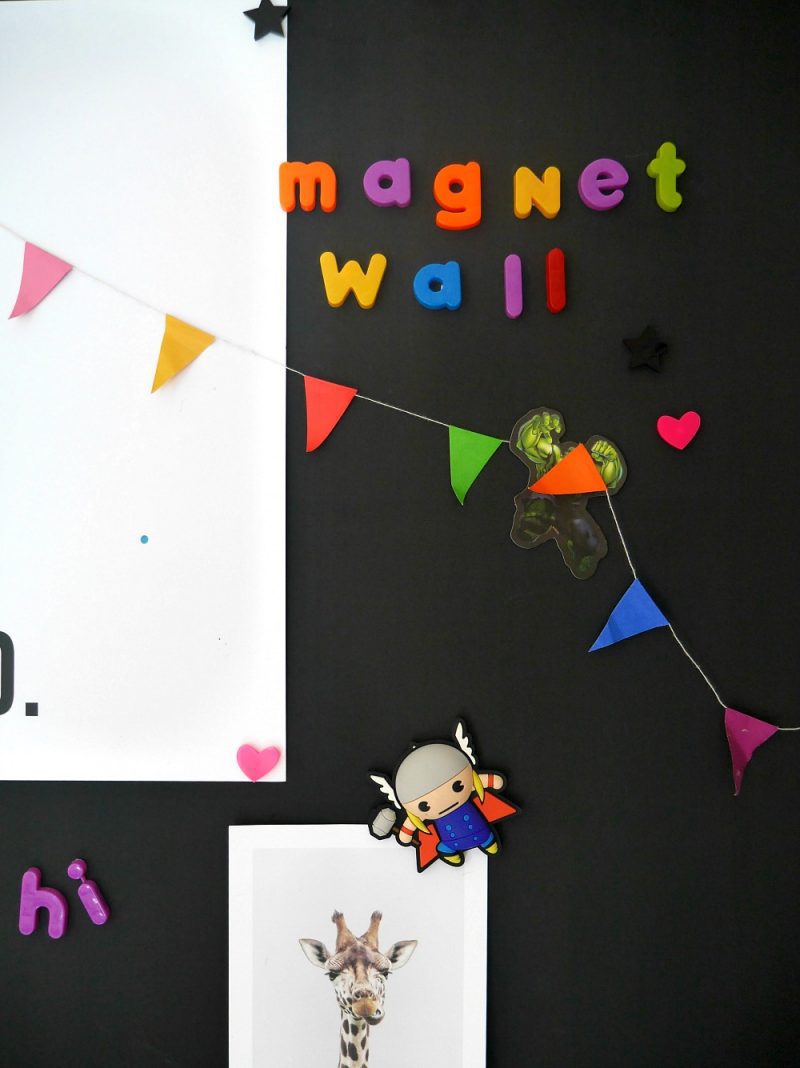 How to make a magnetic chalkboard wall with paints - perfect for children's bedrooms and kitchens