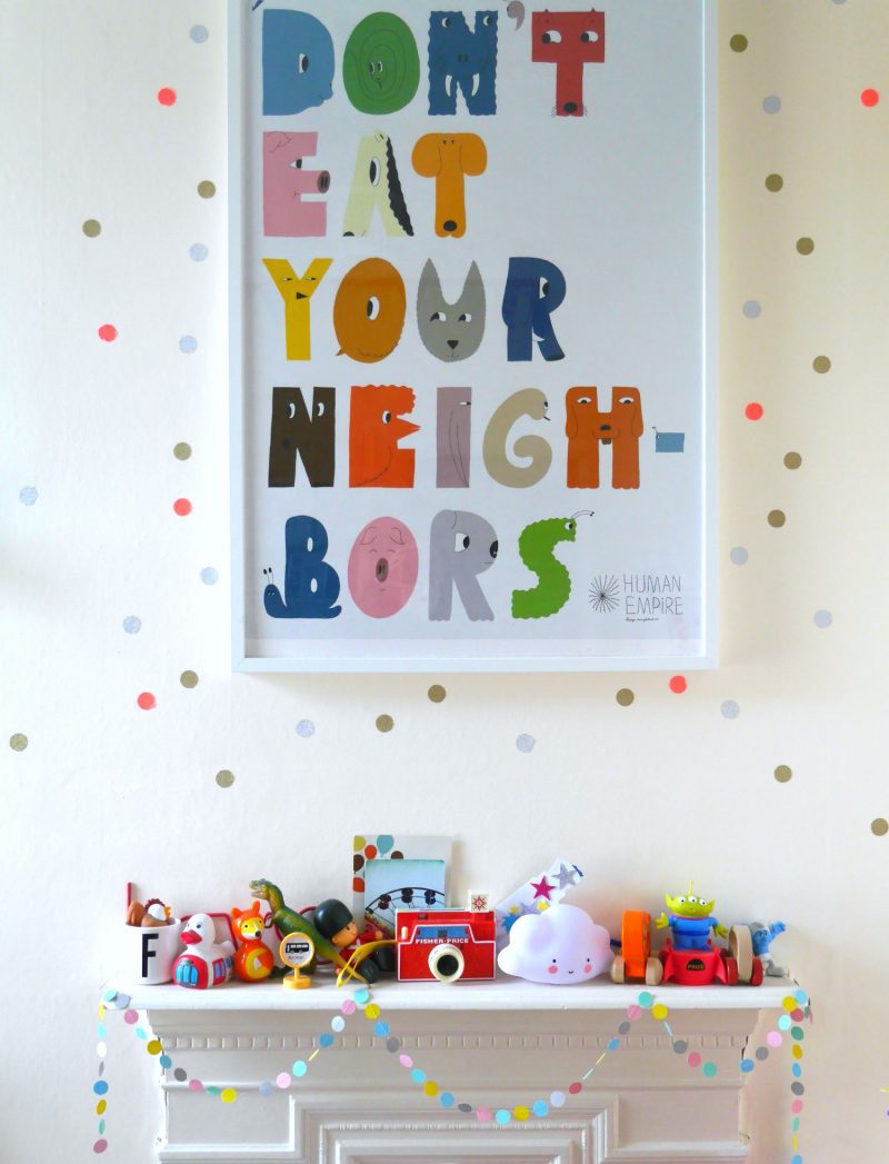How to make DIY wall stickers for children's rooms - a really easy method using colourful washi tape! Perfect for children's rooms and very cheap, too