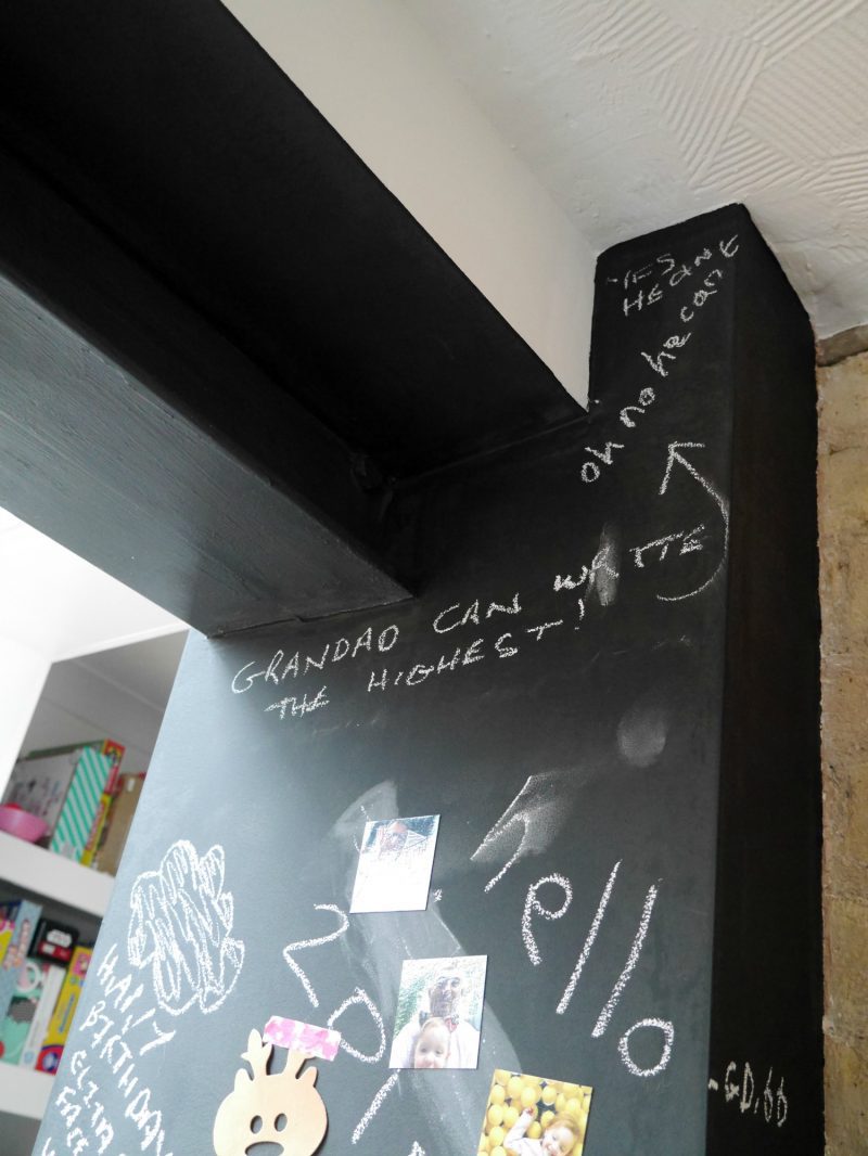 Chalkboard walls in kitchens - side return extension