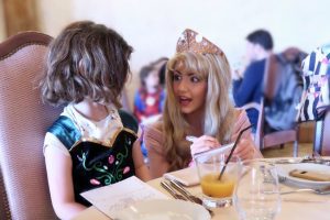 Cinderella at the princess lunch, disneyland paris