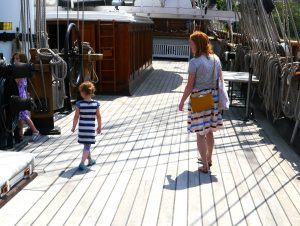 Cutty Sark review - walking on the top deck of the ship