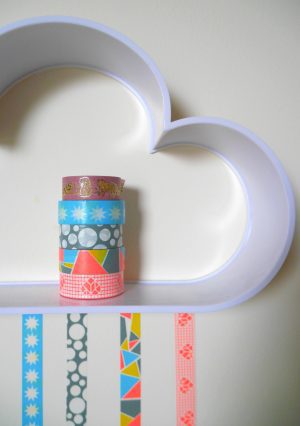 Cloud shelves - washi tape wall stickers