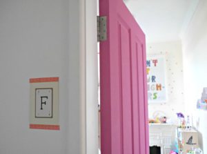 Pink doors in children's bedrooms - colourful eclectic rooms