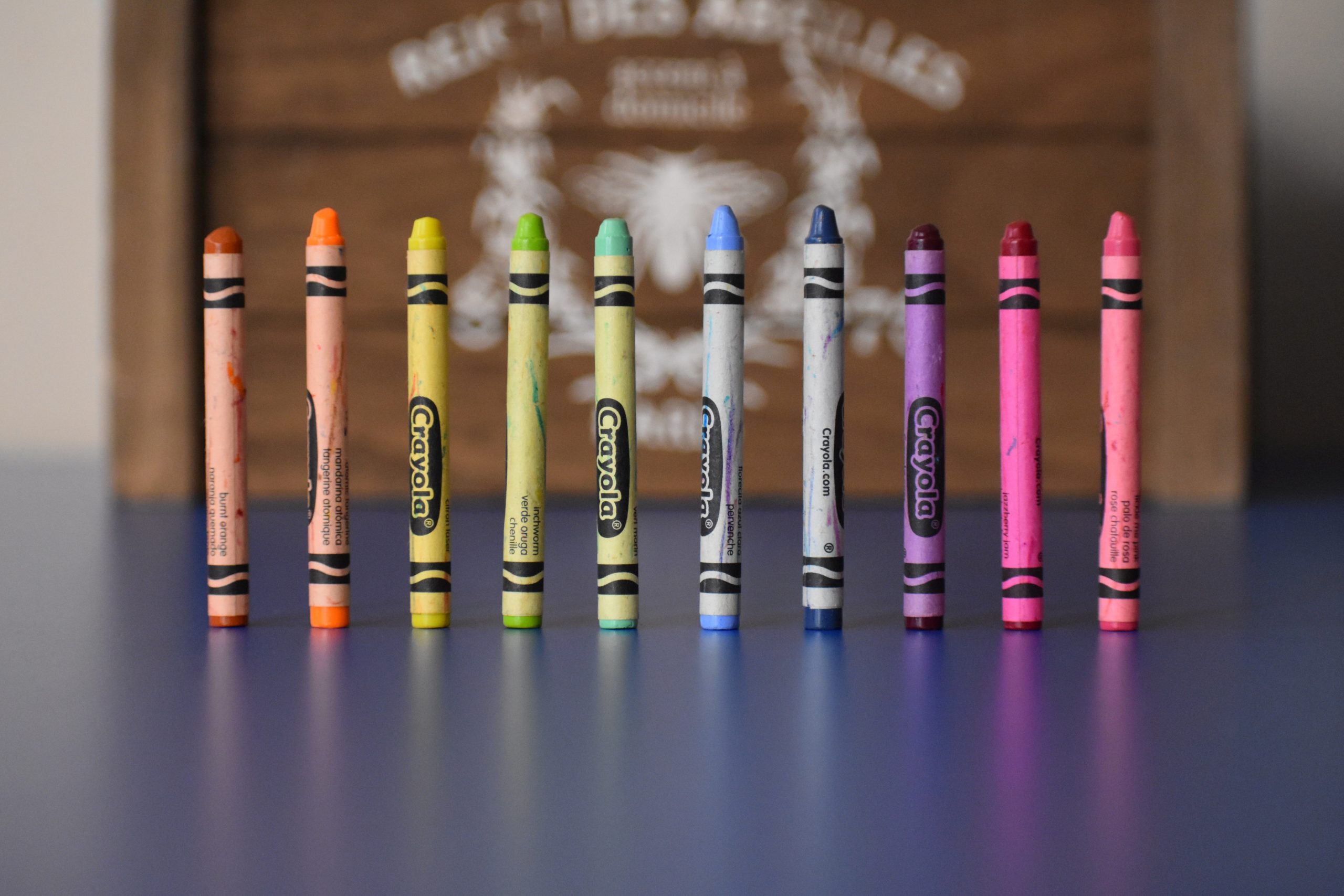 your child starting school - crayons