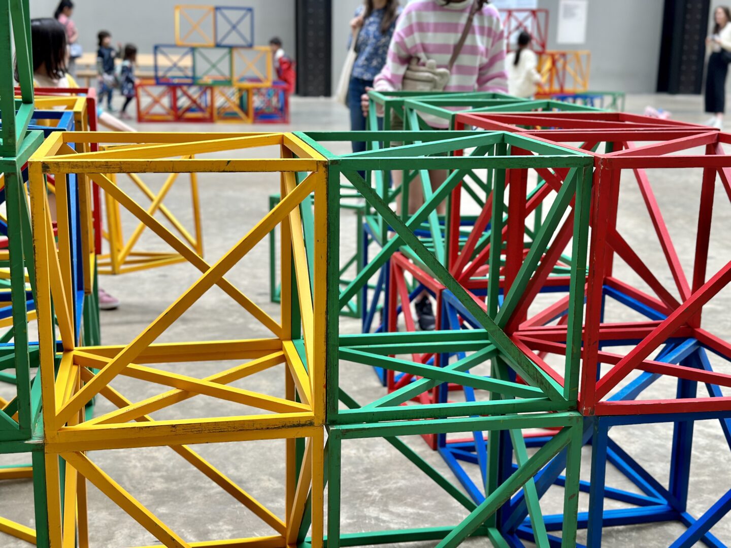 Zero to infinity - brightly coloured cubes of art