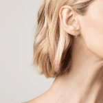 gold huggie earring stlye for women